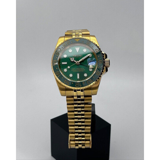 Custom Seiko Mod •  Green Gold GMT-Master II • 40mm